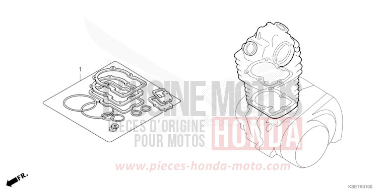 TROUSSE DE JOINT A de CRF150R "Grandes Roues" EXTREME RED (R292) 2022